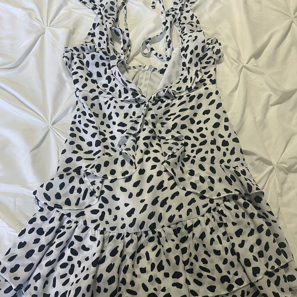 Forever 21 Monochrome Polka Dot Dress